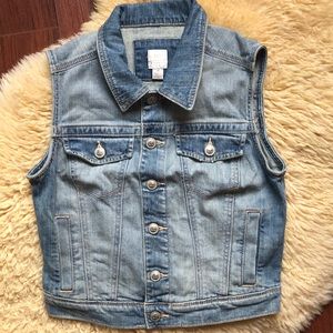 Lauren Conrad Faded Denim Vest Size XS